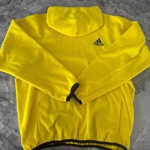 Adidas Vintage Yellow Fleece Hoodie